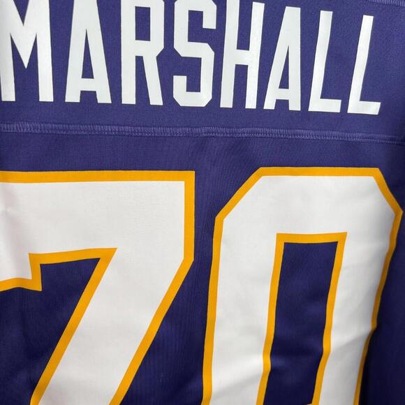 Nike Minnesota Vikings Marshall #70 Jersey 2XL Purple Alternate NFL Team Apparel - Picture 2 of 9